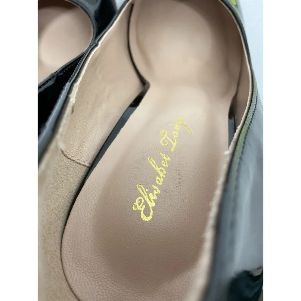 Womans Excellent Condition Elisabet Tang Slip On Stiletto Pumps Black 7 - Picture 7 of 9
